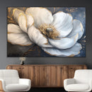White Magnolia Flower Wall Art Canvas Print | Abstract