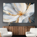 White and Gold Floral Canvas Wall Art - Framed and Ready to by MyGreatCanvas | Canvas Wall Art Prints | Photo Prints & Wall Decor