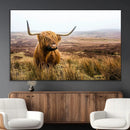 Scottish Highland Cow Canvas Wall Art – Rustic Farmhouse