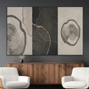 Minimalist Tree Rings Wall Art | Modern Abstract Canvas