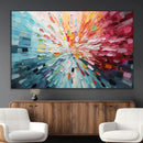 Radiant Bloom Abstract Floral Wall Art Canvas Print -