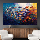 Vibrant Abstract Fish Swarm Art – Colorful Fish Inspired