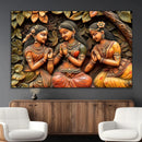 Indian Woman Statue Wall Art Canvas Print