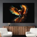 Fiery Phoenix Canvas Print | Ready to Hang Wall Art | Bold