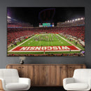 Wisconsin Badgers Football Team Print Canvas- Madison Camp