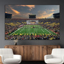 University of Michigan Wolverines Print Canvas, Football