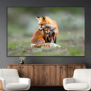 Heartwarming Fox and Baby Cub Wall Art | Ready to Hang