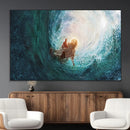 Powerful Jesus Canvas Print - Hand of Salvation,