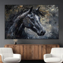 Large Abstract Horse Wall Art Canvas Print | Farmhouse Wall