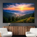 Majestic Mountain Sunrise Print | Landscape Wall Art |
