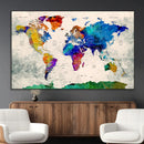 World Map Canvas Print – Framed Travel Map Wall Art for by MyGreatCanvas | Canvas Wall Art Prints | Photo Prints & Wall Decor