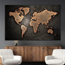 World Map Canvas Print – Framed Travel Map Wall Art for