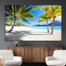 Blue Beach and Sea Wall Art Canvas Print by MyGreatCanvas | Canvas Wall Art Prints | Photo Prints & Wall Decor
