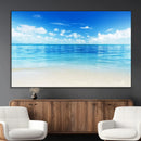 Beach Scene Canvas Wall Art Print – Tranquil Ocean Horizon by MyGreatCanvas | Canvas Wall Art Prints | Photo Prints & Wall Decor