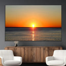 Golden Horizon Sunset Over Ocean Wall Art Canvas Print – by MyGreatCanvas | Canvas Wall Art Prints | Photo Prints & Wall Decor
