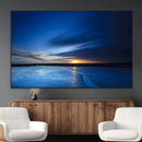 Blue Sunset Ocean Canvas Wall Art Print – Serene Coastal by MyGreatCanvas | Canvas Wall Art Prints | Photo Prints & Wall Decor