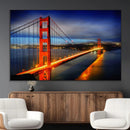 Large Wall Art San Francisco Canvas Print - Wonderful Golden
