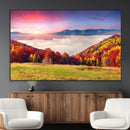 Autumn Mountain Foggy Landscape Wall Art Canvas Print | by MyGreatCanvas | Canvas Wall Art Prints | Photo Prints & Wall Decor