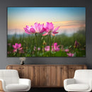 Pink Flower on the Mountain Canvas Print, Framed Pink Flower