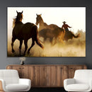 Horses and Cowboys Wall Art Canvas Print by MyGreatCanvas | Canvas Wall Art Prints | Photo Prints & Wall Decor