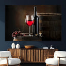 Red Wine and Bottle Canvas Print