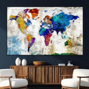 World Map Canvas Print – Framed Travel Map Wall Art for by MyGreatCanvas | Canvas Wall Art Prints | Photo Prints & Wall Decor
