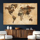 Push Pin World Map Canvas Print – Framed Travel Tracker Wall by MyGreatCanvas | Canvas Wall Art Prints | Photo Prints & Wall Decor