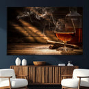 Whiskey and Cigar Wall Art Canvas Print by MyGreatCanvas | Canvas Wall Art Prints | Photo Prints & Wall Decor