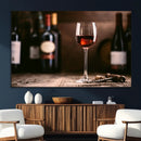 Red Wine and Bottle Canvas Print by MyGreatCanvas | Canvas Wall Art Prints | Photo Prints & Wall Decor