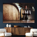 Wine and Barrel Wall Art Canvas Print by MyGreatCanvas | Canvas Wall Art Prints | Photo Prints & Wall Decor