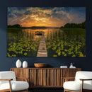 Lake and Flower Wall Art Canvas Print by MyGreatCanvas | Canvas Wall Art Prints | Photo Prints & Wall Decor