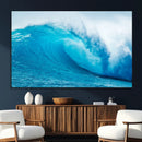 Big Ocean Surfing Wave Wall Art Canvas Print