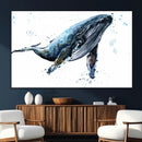 Watercolor Whale Wall Art Canvas Print by MyGreatCanvas | Canvas Wall Art Prints | Photo Prints & Wall Decor