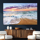 Coastal Sunset Art Beach Canvas Wall Art Print | Ocean Waves by MyGreatCanvas | Canvas Wall Art Prints | Photo Prints & Wall Decor