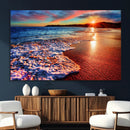 Colorful Coastal Sunset on the Beach Canvas Print, Ocean