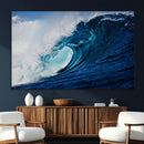 Ocean Wave at Sunset Canvas Art, Large Wall Print of Vibrant