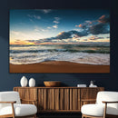 Ocean Beach Wall Art Canvas Print Sunset Artwork Print by MyGreatCanvas | Canvas Wall Art Prints | Photo Prints & Wall Decor
