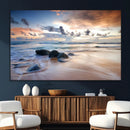Serene Weather On The Beach Wall Art Canvas Print
