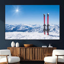 Ski Season Snow Wall Art Canvas Print
