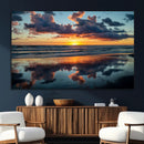 Beach Sunset Print - Stunning Ocean Canvas Artwork with