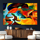 Human Love Figures Abstract Wall Art Canvas Print