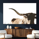 Texas Longhorn Wall Art Canvas Print | 3-Panel Large