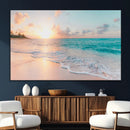 Beach Wall Art - Stunning Ocean Sunset Canvas Print with