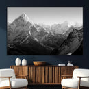 Everest Himalaya Mountain Peaks Black & White Triptych