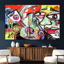 Picasso Style Art Abstract Canvas Wall Art Print , Colorful by MyGreatCanvas | Canvas Wall Art Prints | Photo Prints & Wall Decor