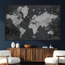 World Map Canvas Print – Detailed Map of the World Wall Art