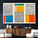 Canvas Print Wall Art Abstract Illustrs Art Boho, Framed