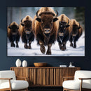 Buffalo Wall Art Canvas Print, American Bison Herd Wall Art by MyGreatCanvas | Canvas Wall Art Prints | Photo Prints & Wall Decor
