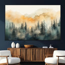 Abstract Forest Print - Mountain Wall Art | Autumn Landscape