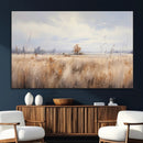 Golden Fields Wall Art Print Canvas – Serene Landscape of